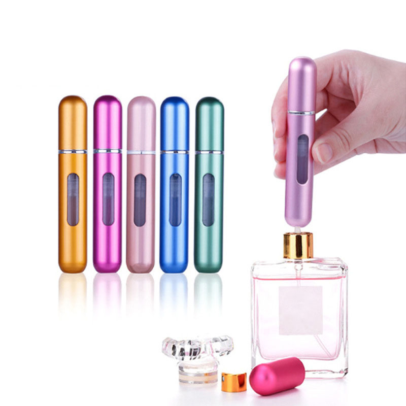 Best of 5 / 8ml Multi Color Aluminum Mini Perfume Bottle With Spray Pump Portable Empty Refillable Atomizer Bottle For Travel Essential Reviews & Tips