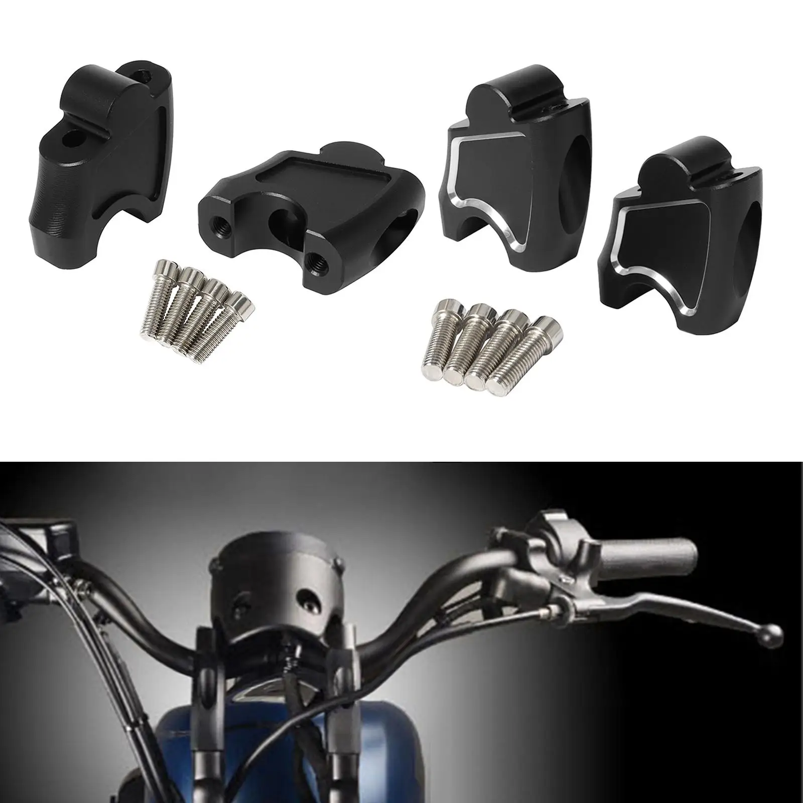 Universal Motorcycle Handlebar Riser Handlebar Clamp Move Mount Adapter Kit for Honda CMX500 for Rebel 500 Dirt Bike Motocross