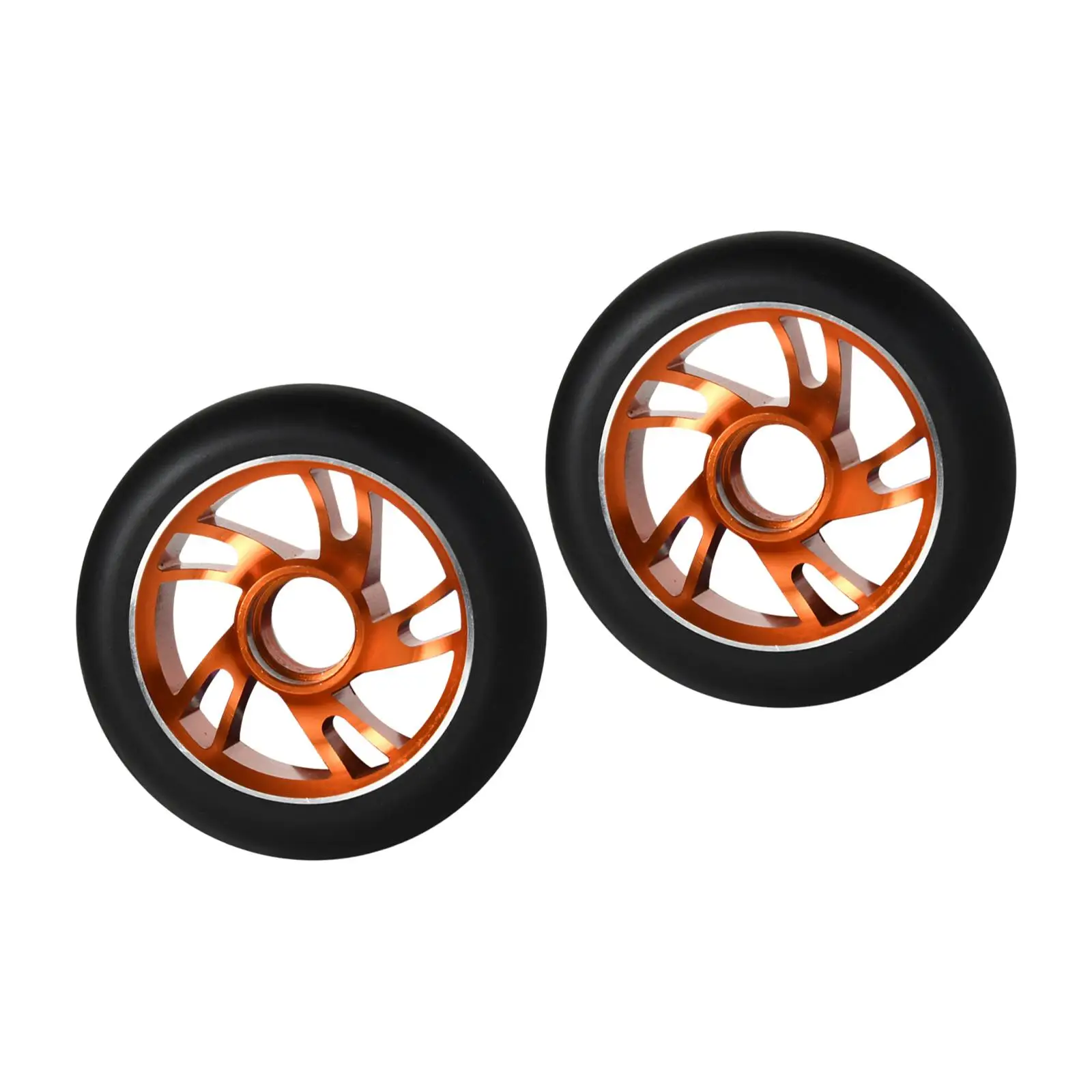 2x Scooter Replacement Wheels Wear Resistant Aluminium Alloy Professional 100mm for Smooth Ride for Scooter Accessories Modified