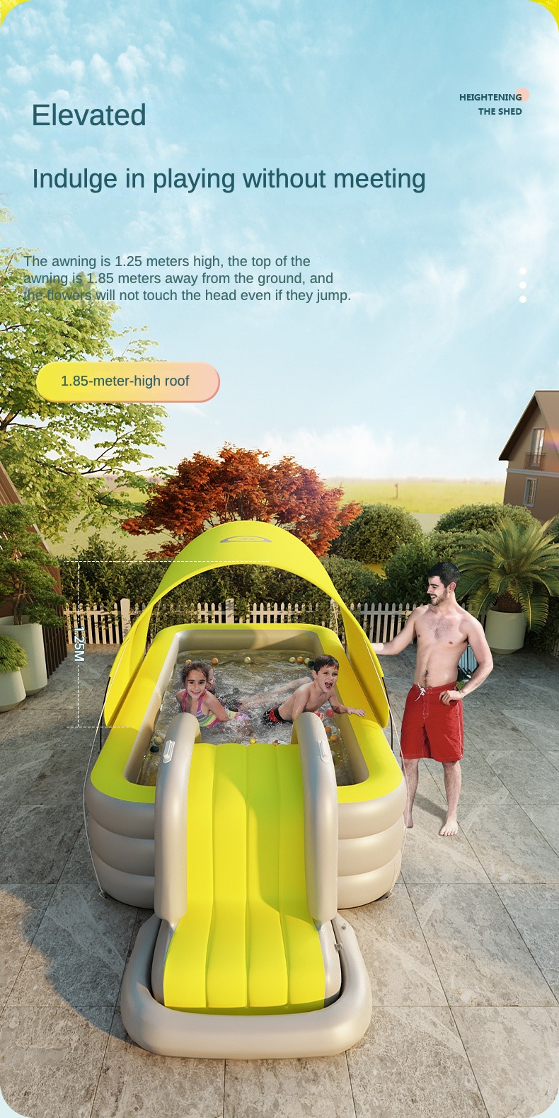 Title 6, Kinderschwimmbecken Sunshade Baby Automatischer...