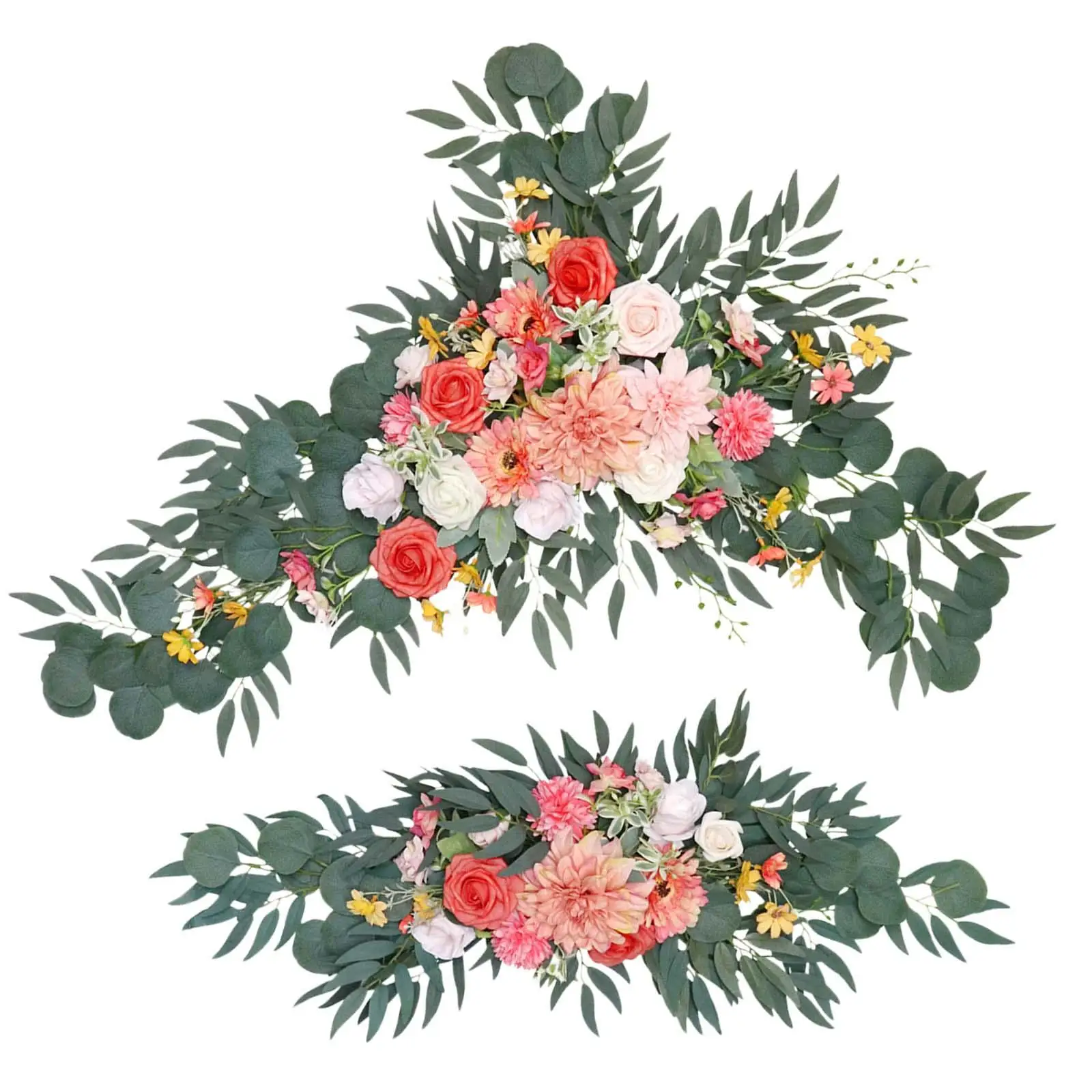 2Pcs Wedding Arch Flowers Kit Wreath Centerpiece Arch Decoration Garland for