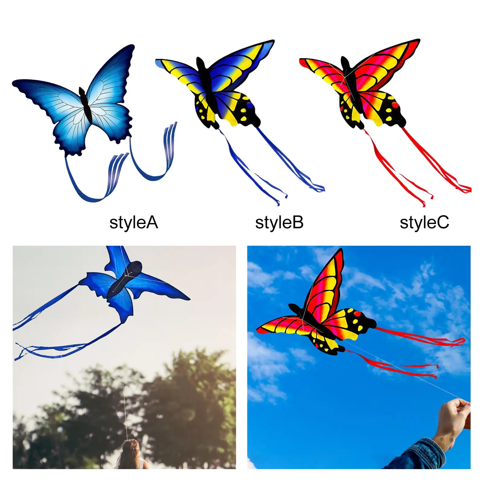 Funny Kites Outdoor Toys, Flying Game, Playing Games, Beach Park Activity, Colorful Easy , for Adults Children Kids Gifts
