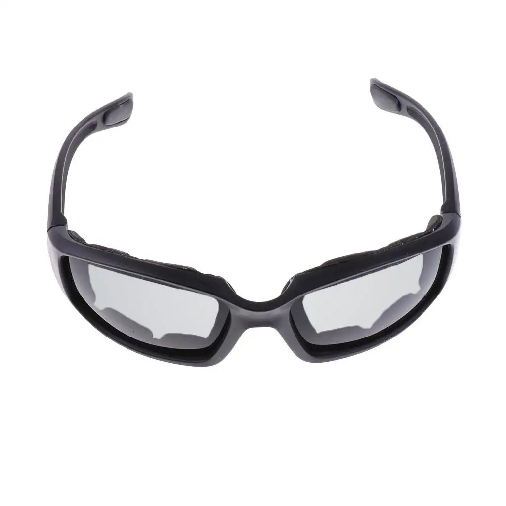 Motorbike UV400 Windproof Dustproof Riding Glasses Padded Comfortable Gray