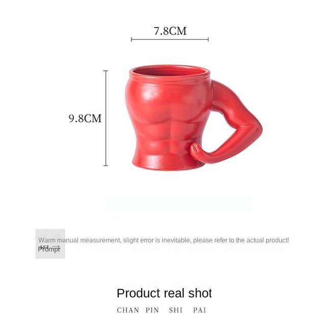 Men's funny ceramic cups, creative muscle mugs, girls' drinking cups,  high-value personalized coffee cups.