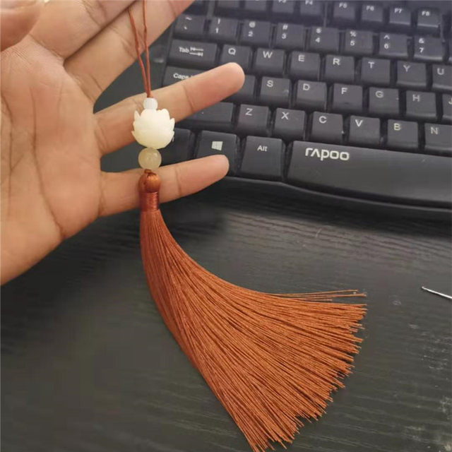 qbodp 10 Pieces Tassels,Chinese Knot Beaded Tassel Hanging  Ornament,Handmade Craft Tassels for Bookmarks,Keychain,Gift Tag,Crafts and  Jewelry Making