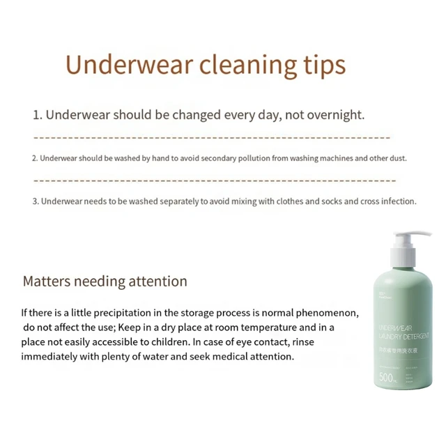 500ml Underwear Laundry Detergent Cleaning Agent Liquid Supplies Household