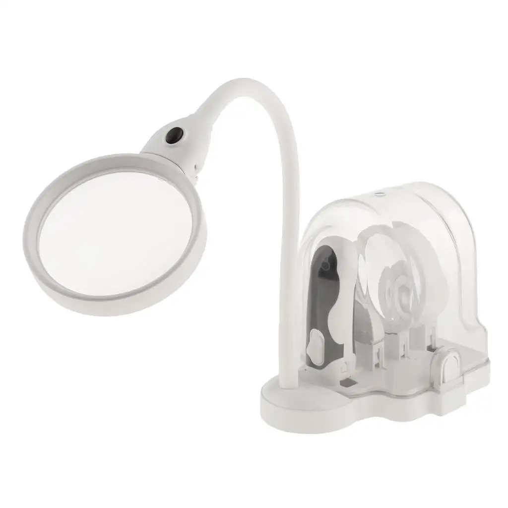 DESKTOP HANDHELD MULTIFUNCITONAL LED Helping Hand Magnifying Glass Handheld 2.5X 5X 16X 90MM 75MM 37MM EU Plug