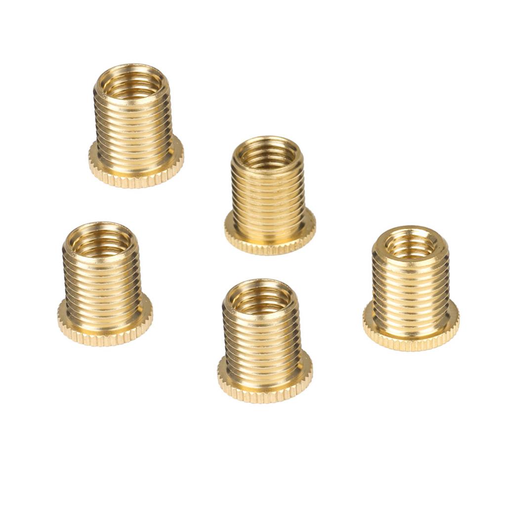 Pack Of 5 Alloy Gear  Knob Thread Adapters Nuts Inserts Set  1.5