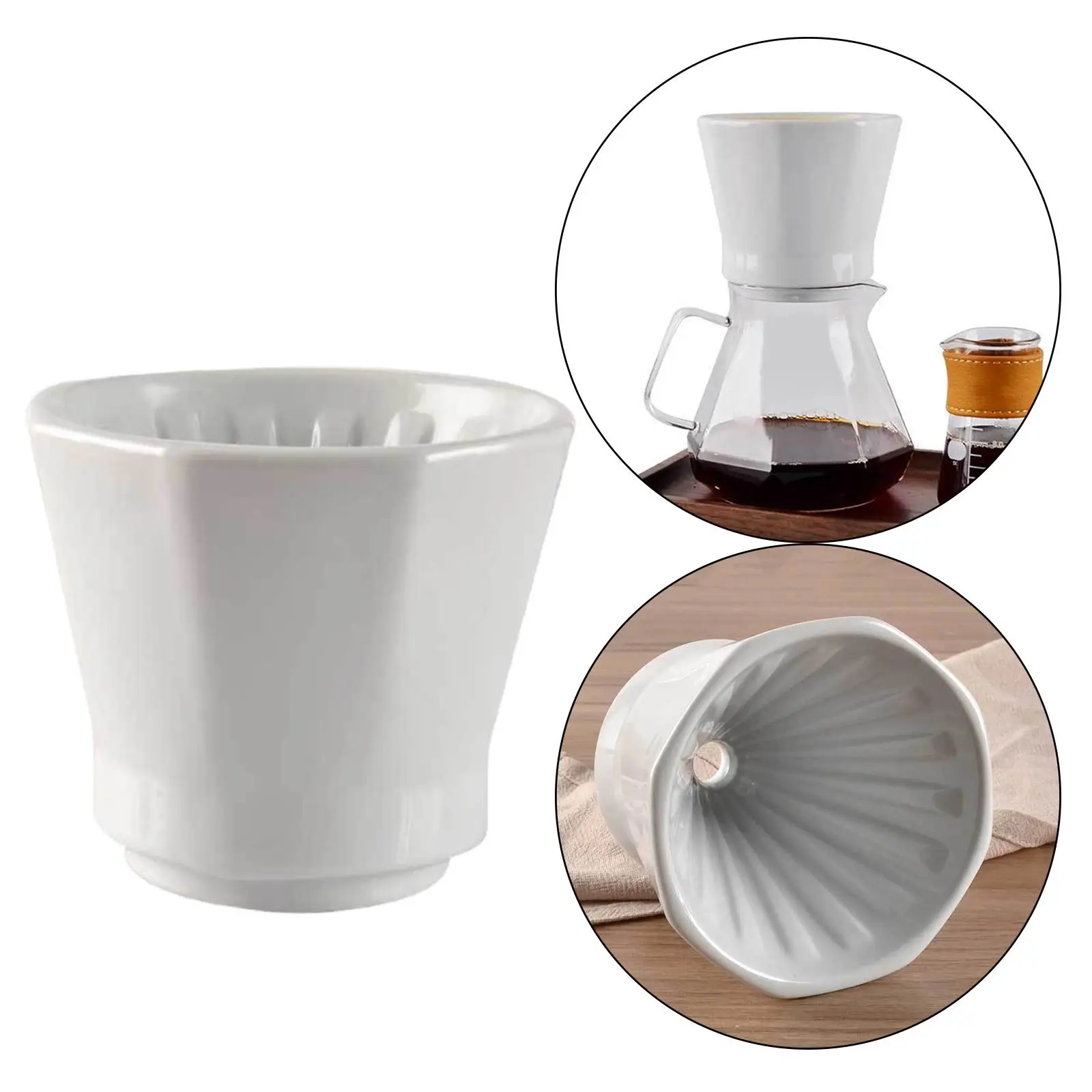 Porcelain Coffee Drip Filter Removable Pure Over Coffee Filter Cup for Home Accessories