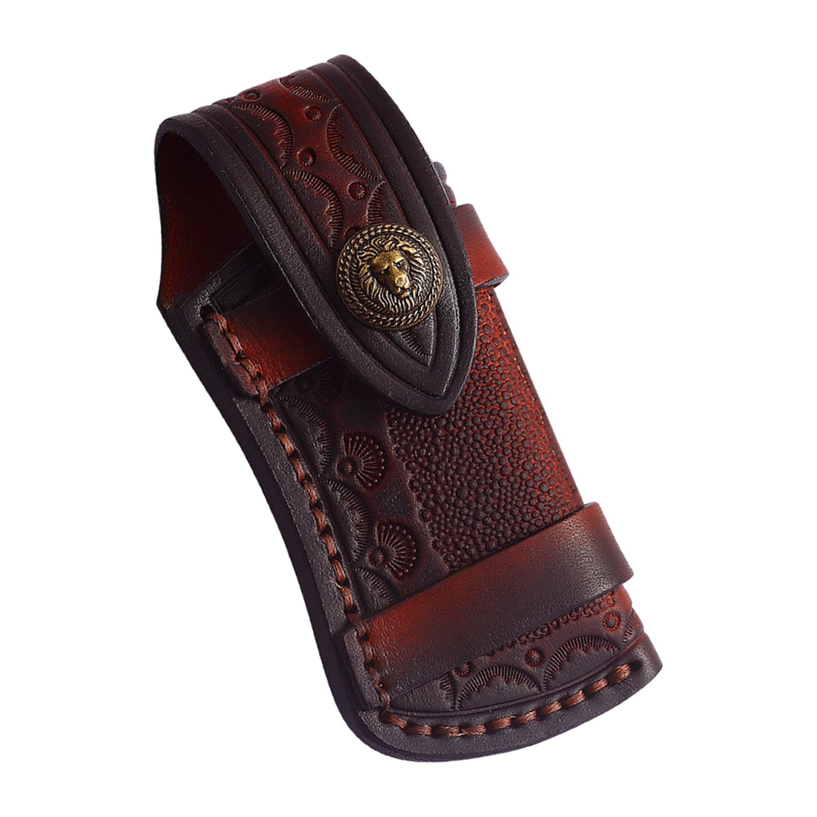 Leather Sheath for Folding Knife Protective Case Knife Pouch Knife Cover