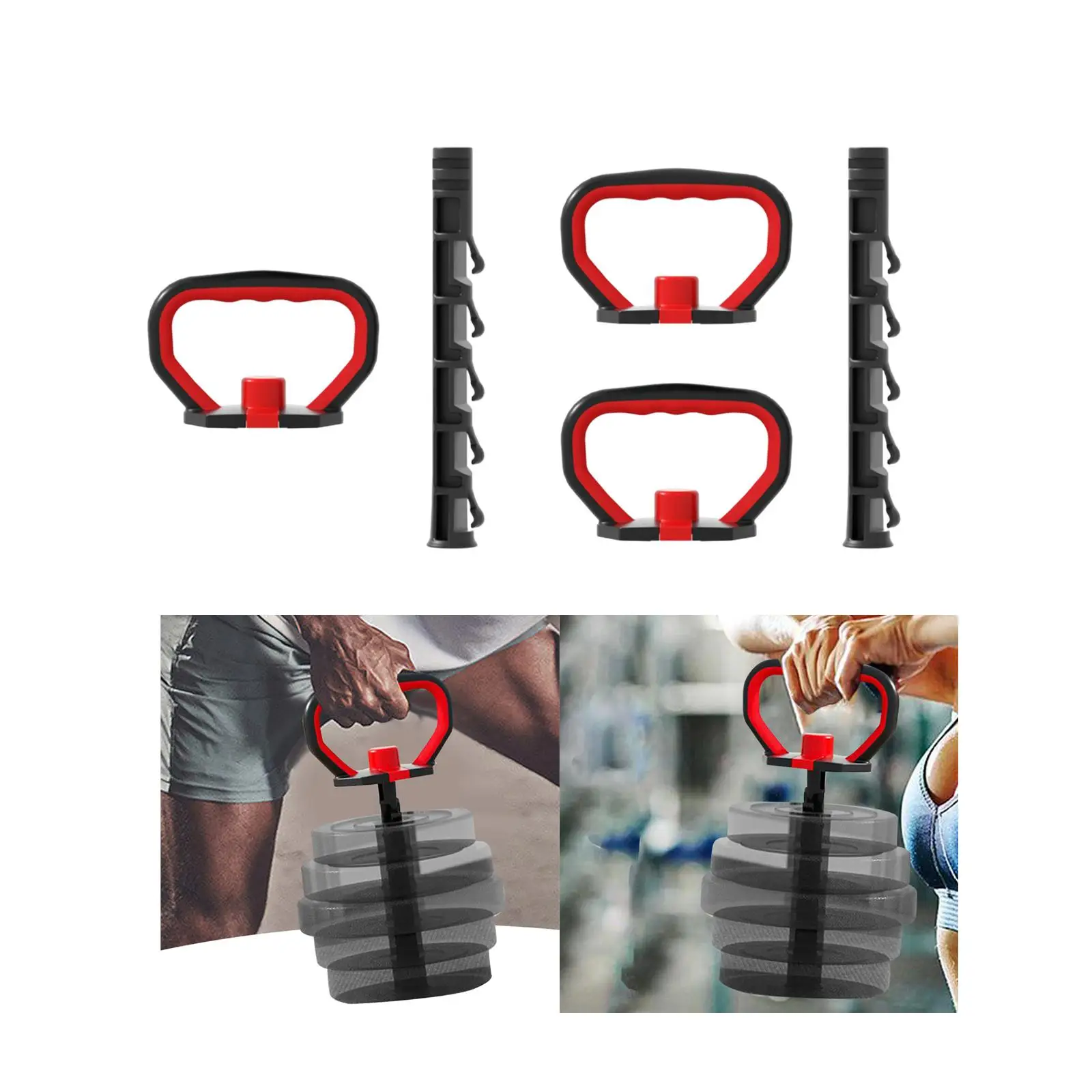 Kettle Bell Grip Handle Adjustable with Base Dumbbell Grip Kettlebell Push up Anti Slip Multifunctional for Plates Grip Handle