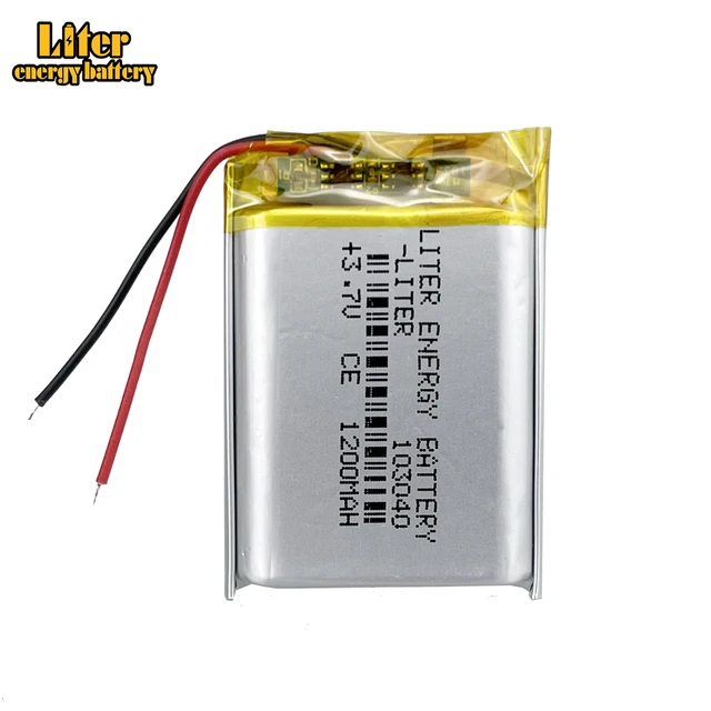 Batterie Li-Pol 1200mAh, 3,7V, 103040