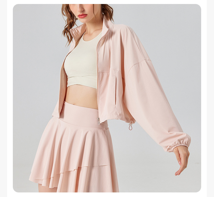 2025 UV-Schutz-Tennisjacke für Damen mit UPF 50+ – Cool – Gefühlsstoff, locker – passgenaues Design für Sport, Fitness und Joggen – Detail 16