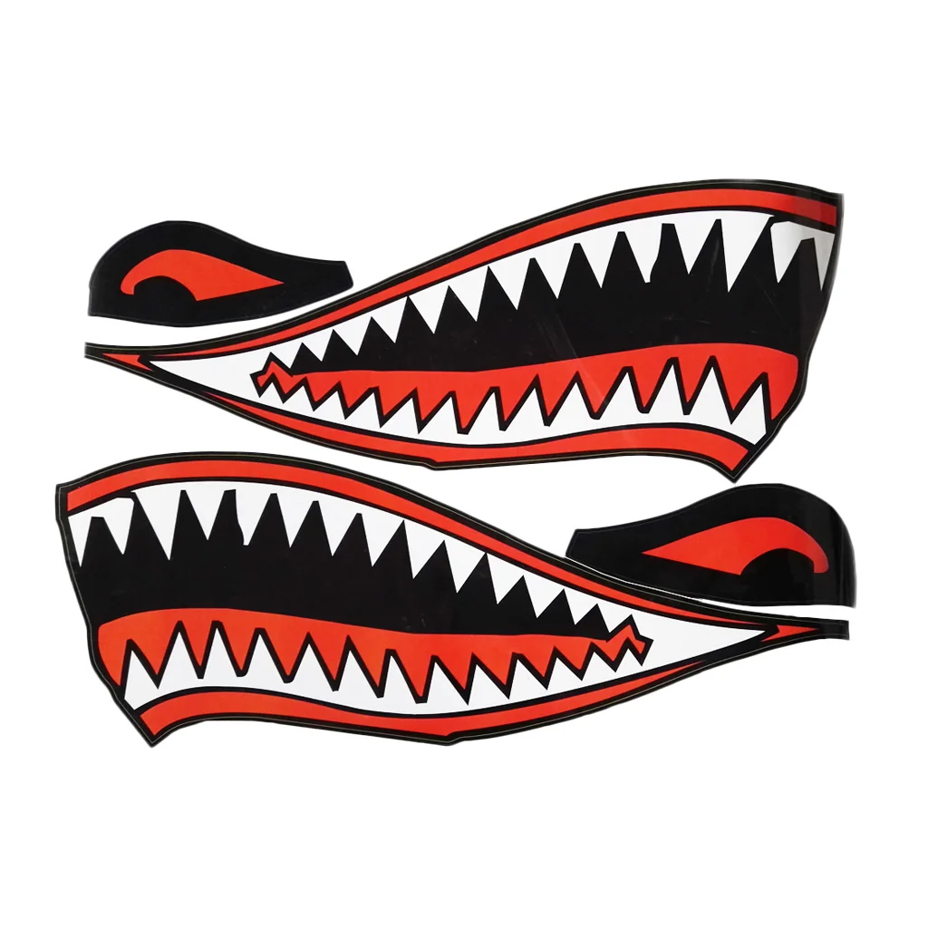 2Pcs Cool Mouth Decals Stickers for Kayak Canoe Boat Dinghy Car