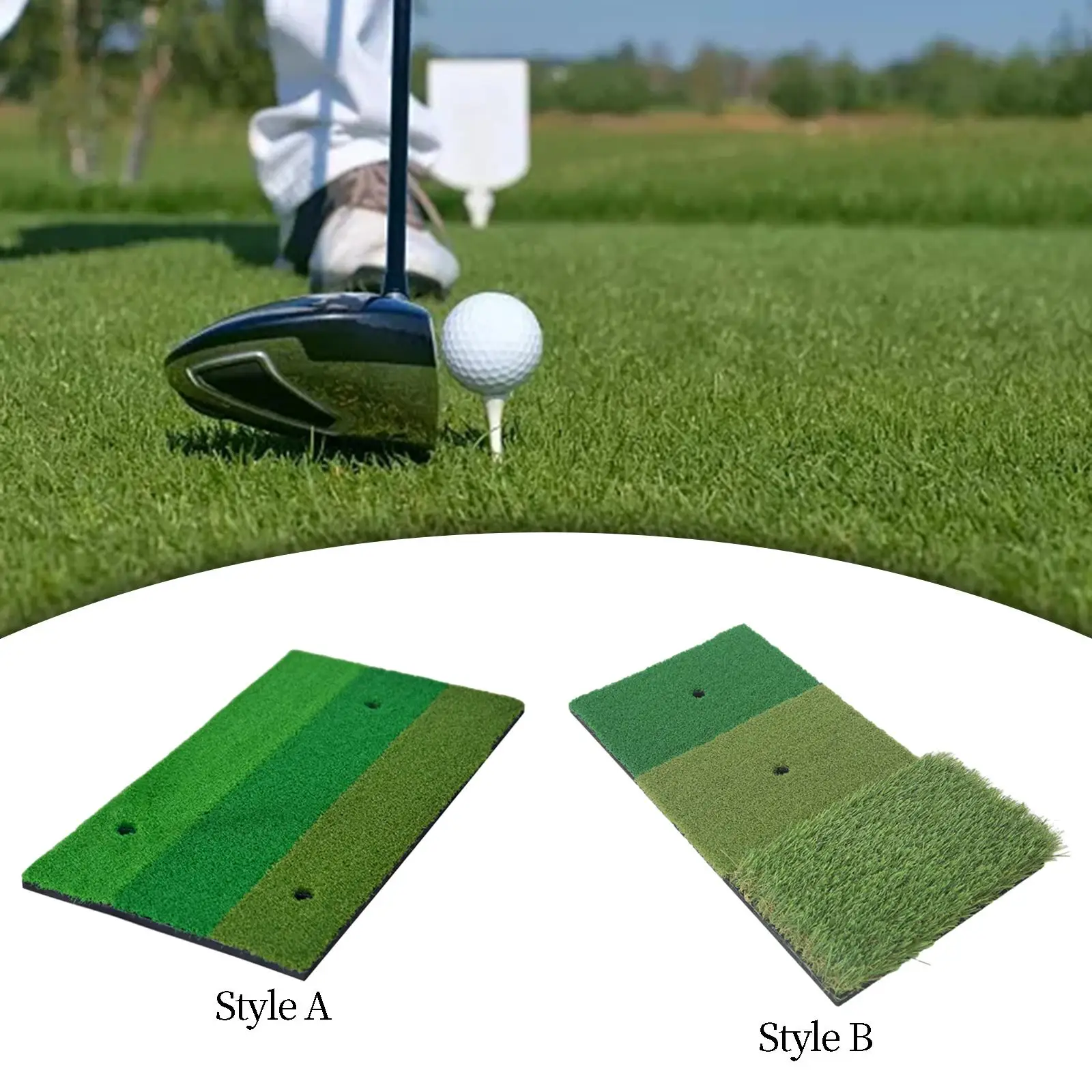 Golf Hitting Mat Foldable Portable Putting Mat Driving Chipping Training Aid for Game Indoor Home Office Backyards Beginners