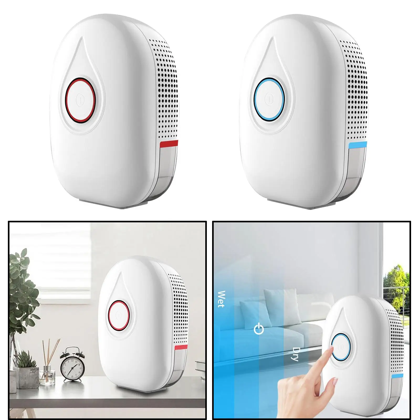 Mini Dehumidifier Portable Mini Air Dehumidifier Quiet 100V-240VLow Noize for Bathroom/Bedroom/RV/Dorm/Kitchen/Closet