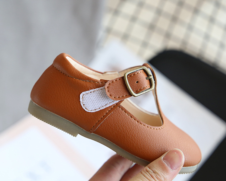Frühling Herbst Kinder Schuhe T Strap Leder Schuhe Für Mädchen Jungen Nicht-slip Kleinkinder Mary Janes Baby Kinder Schnalle strap Wohnungen – Detail 20