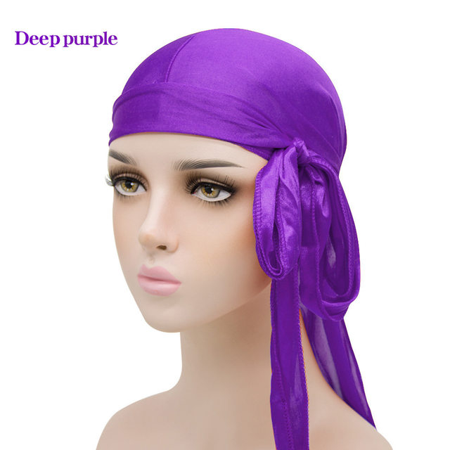 Du-rag Premium Quality Wave Cap Durag 360 Waves Long Straps Urban Hat  Lacing Bandanas Wigs Durag Biker Headwear Pirate Hat - Hairnets - AliExpress