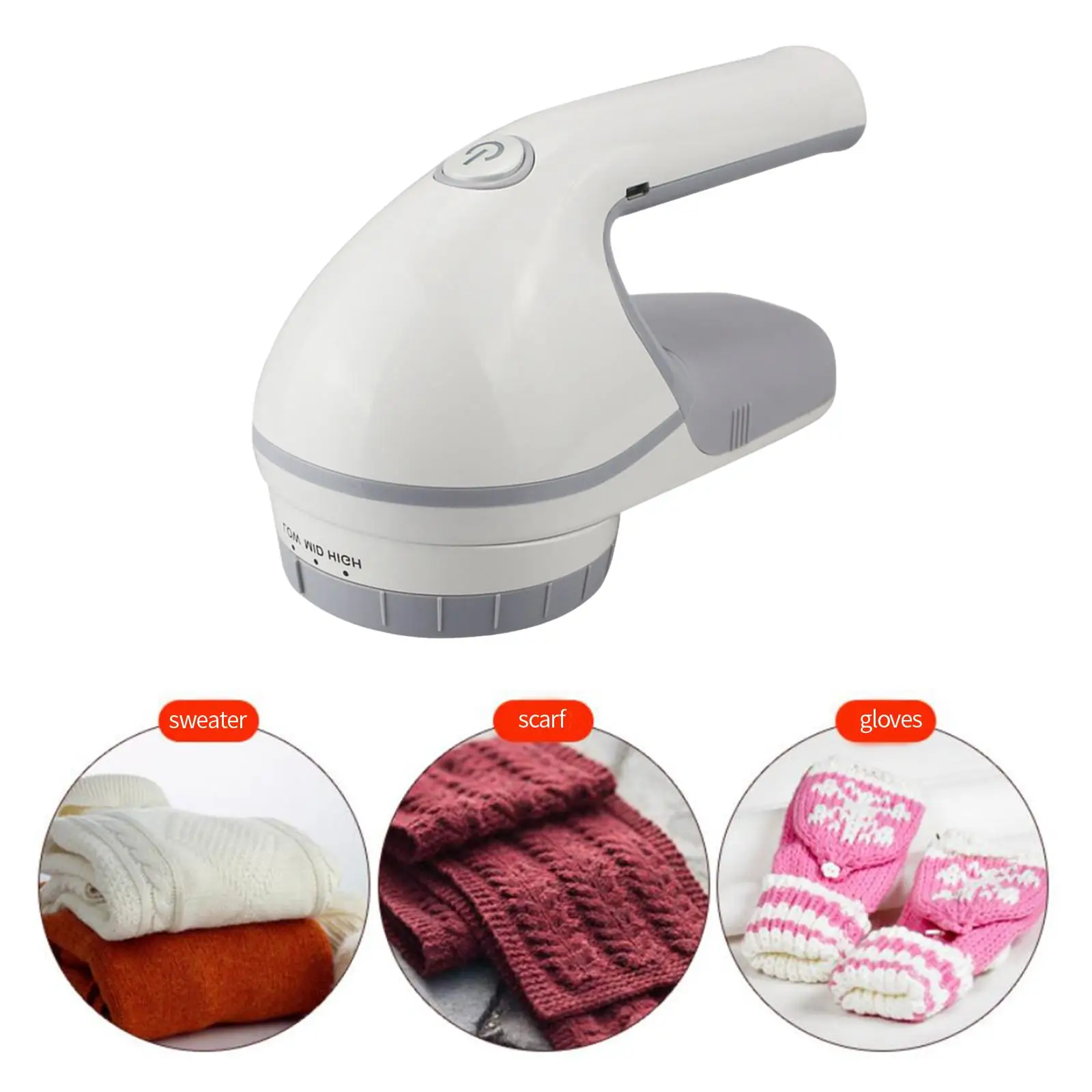 USB Lint Remover Sweater Fabric Shaver Removal 6-Leaf Blade Rechargeable for Cotton Clothing Fibers Flannel Blanket