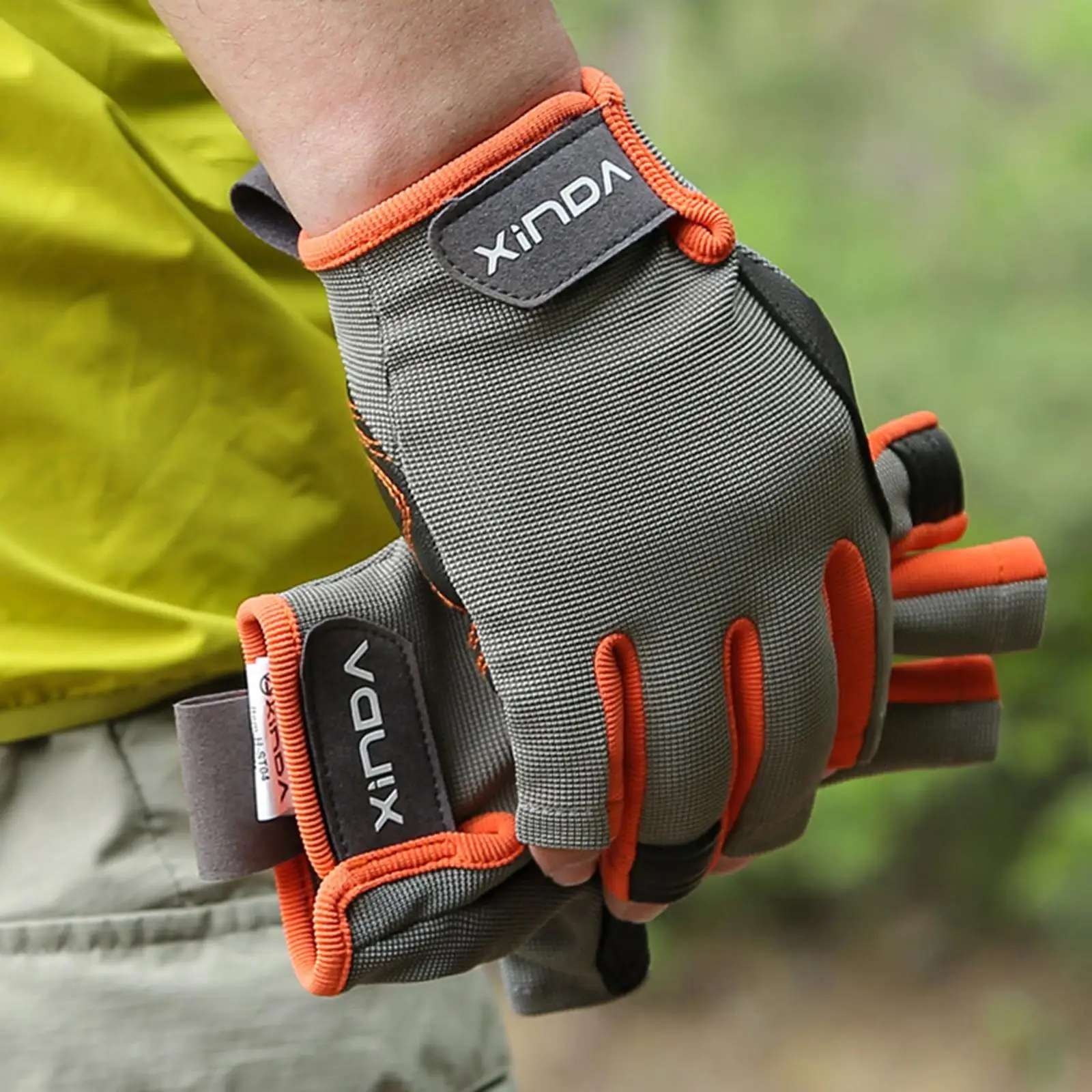 Half Finger Gloves Non Slip Breathable Wear Resistant Gloves for Work Driving Hiking Fitness Men