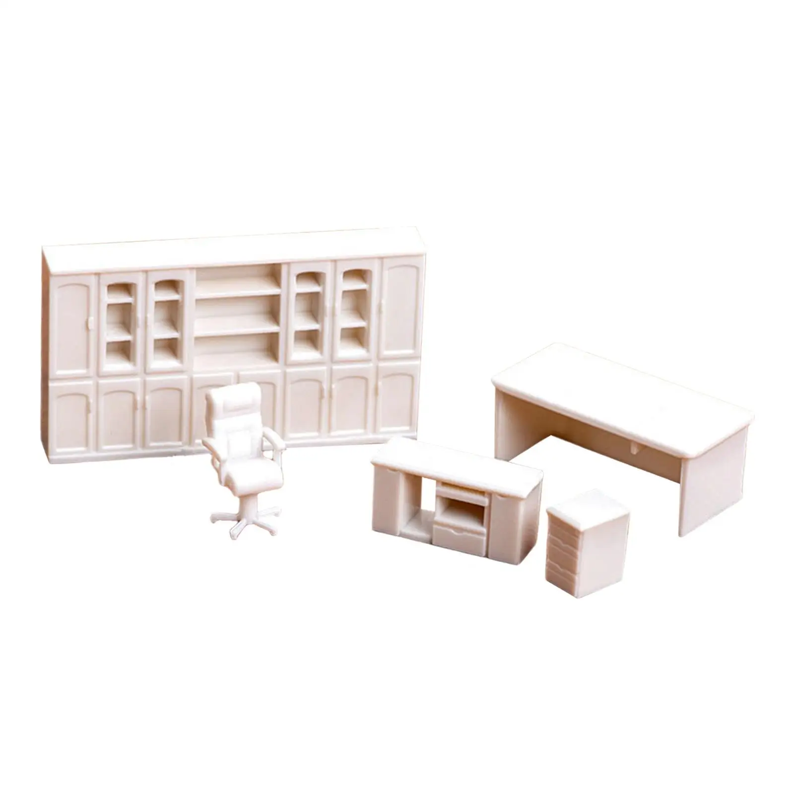 Miniature 1/50 Furniture Set Resin Mini Furniture Model for Dollhouse Decor Sand Table Decoration Photo Prop Diorama Layout
