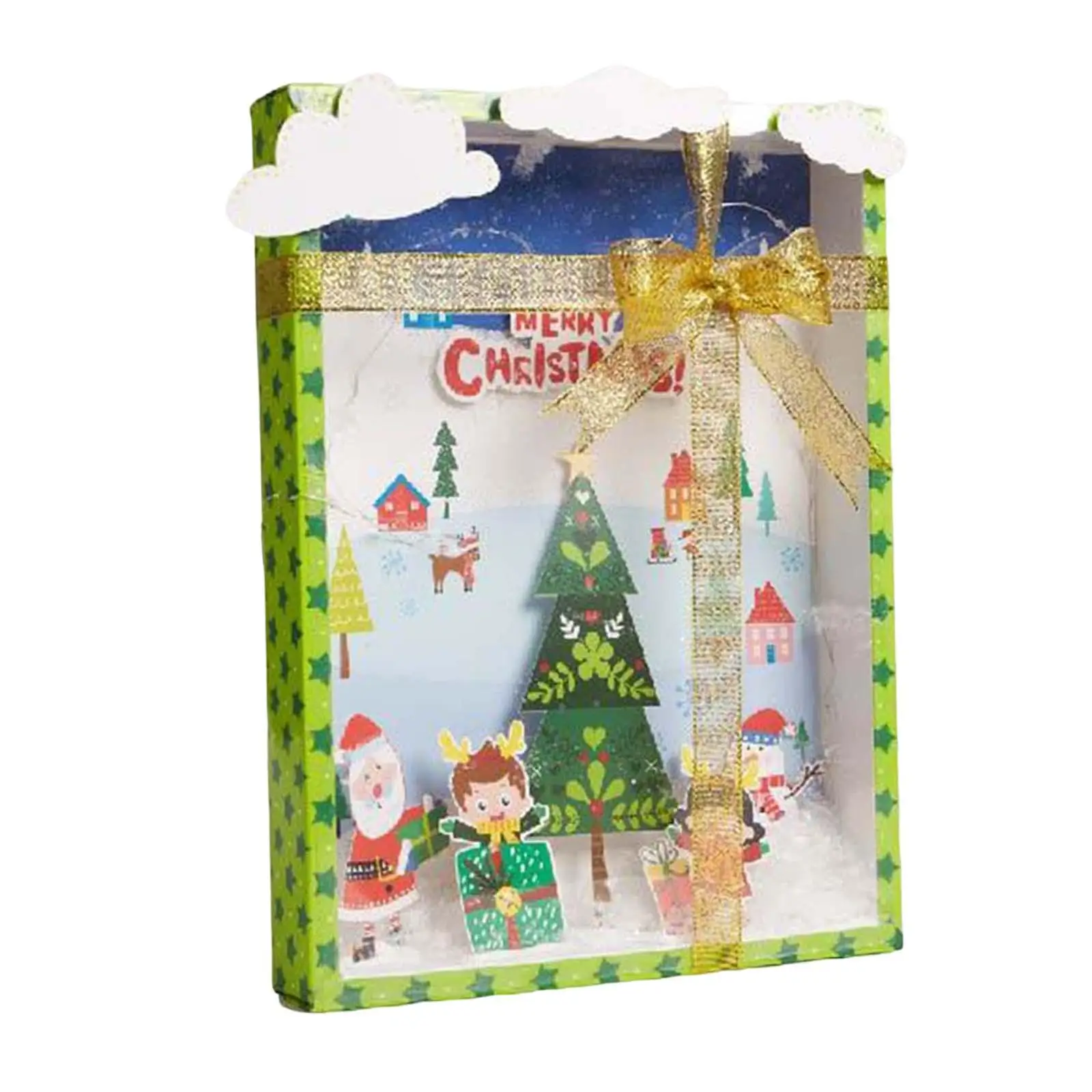 Lighted Gift Boxes light up Atmosphere Presents Cute Shopping Mall Ornament Case for Christmas Children Girls Boys Xmas Tree