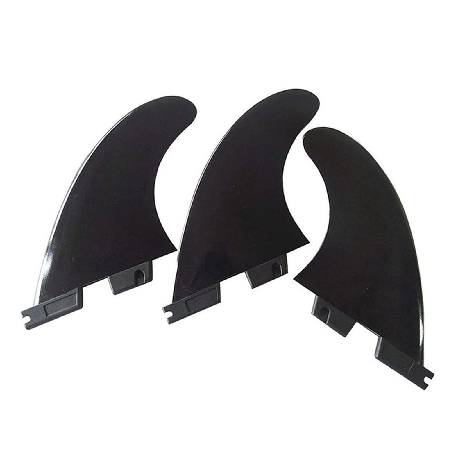 3Pcs Surfboard Fin Paddle Board Fin Longboard Center Fin for Stand up Paddleboard Surfing Boards Dinghy Water Sports Accessory