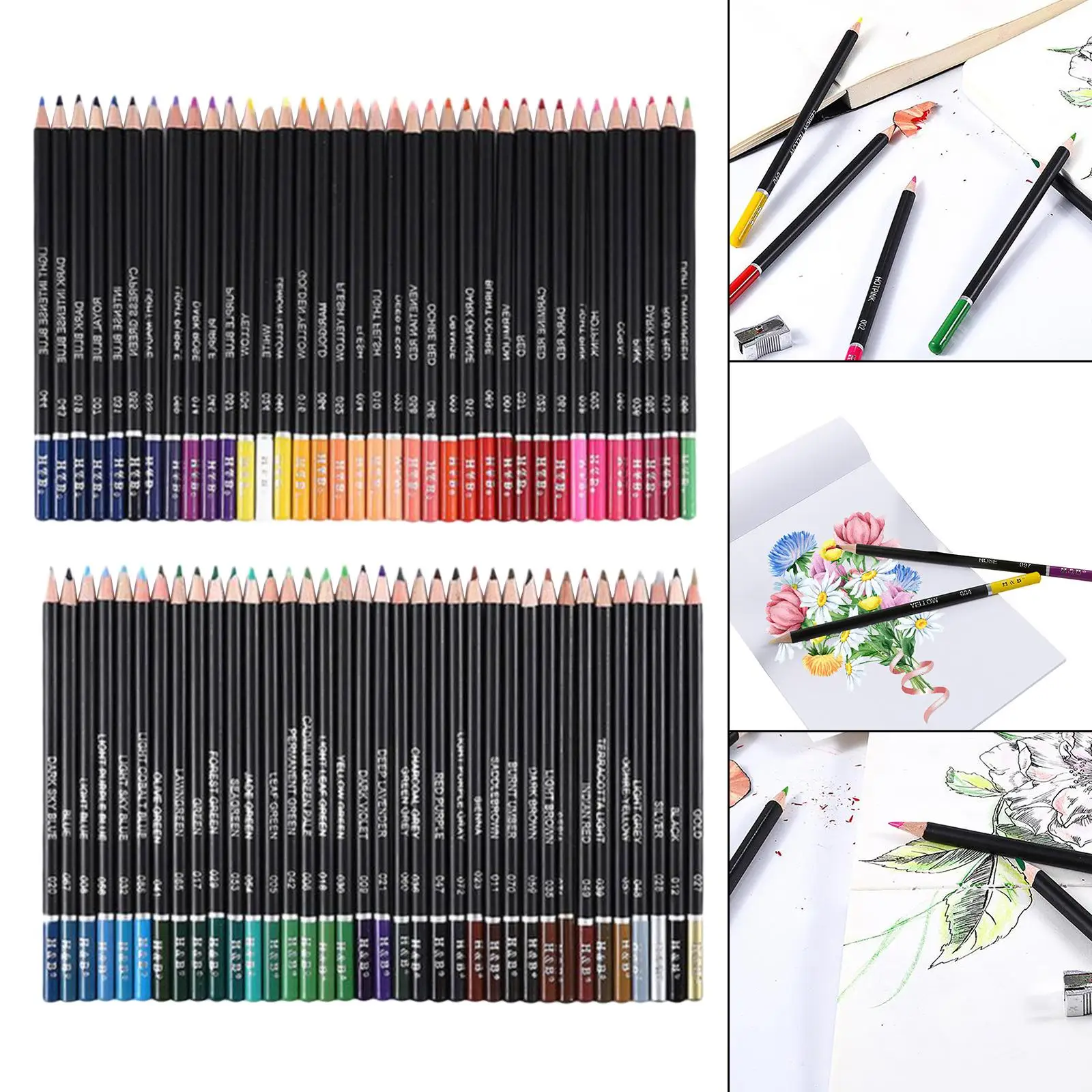 72 Oil Based Colored Pencils Crafting Sketch Sketching Sketchbook