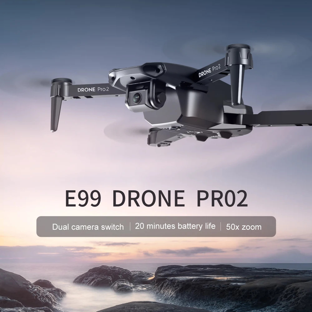 E99 Pro2 RC Mini Drone 4K 1080P 720P Dual Camera WIFI FPV Aerial Photography Helicopter Foldable Quadcopter Drone Toys Gift toy helicopter