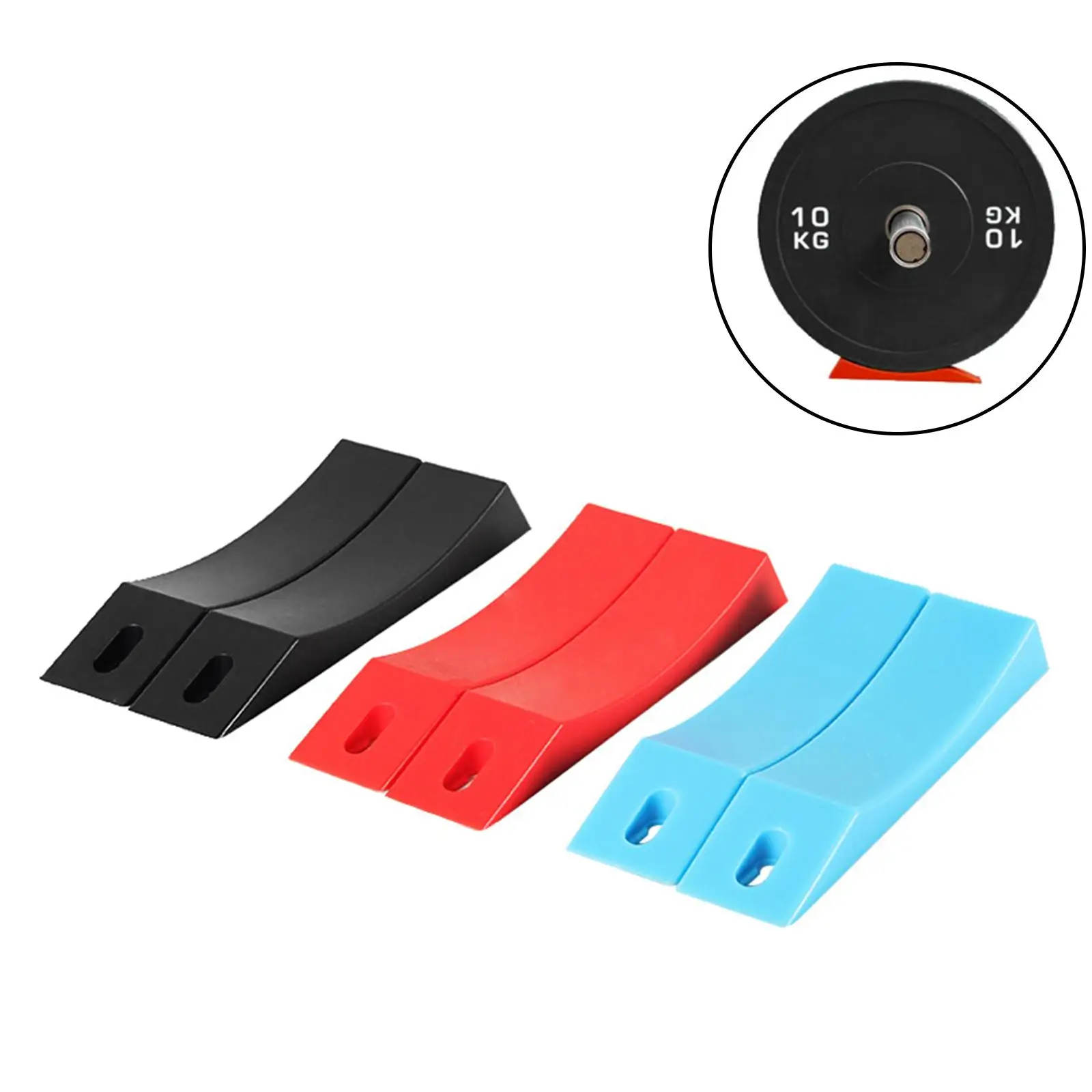 2x Soft Texture Lightweight Dumbbell Holder Portable Easy Install Silicone Barbell Wedge Barbell Jack Pad for Home Weight Rack