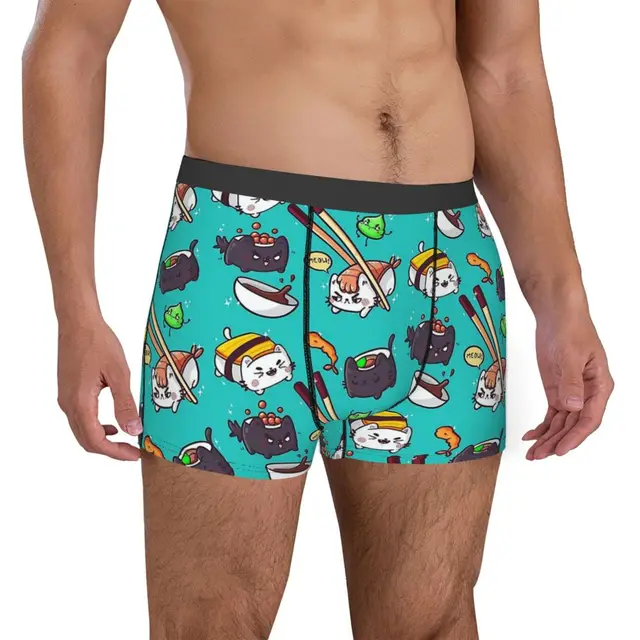 Male Sexy Sushi Otter Underwear Boxer Briefs Men Breathbale Shorts  Underpants