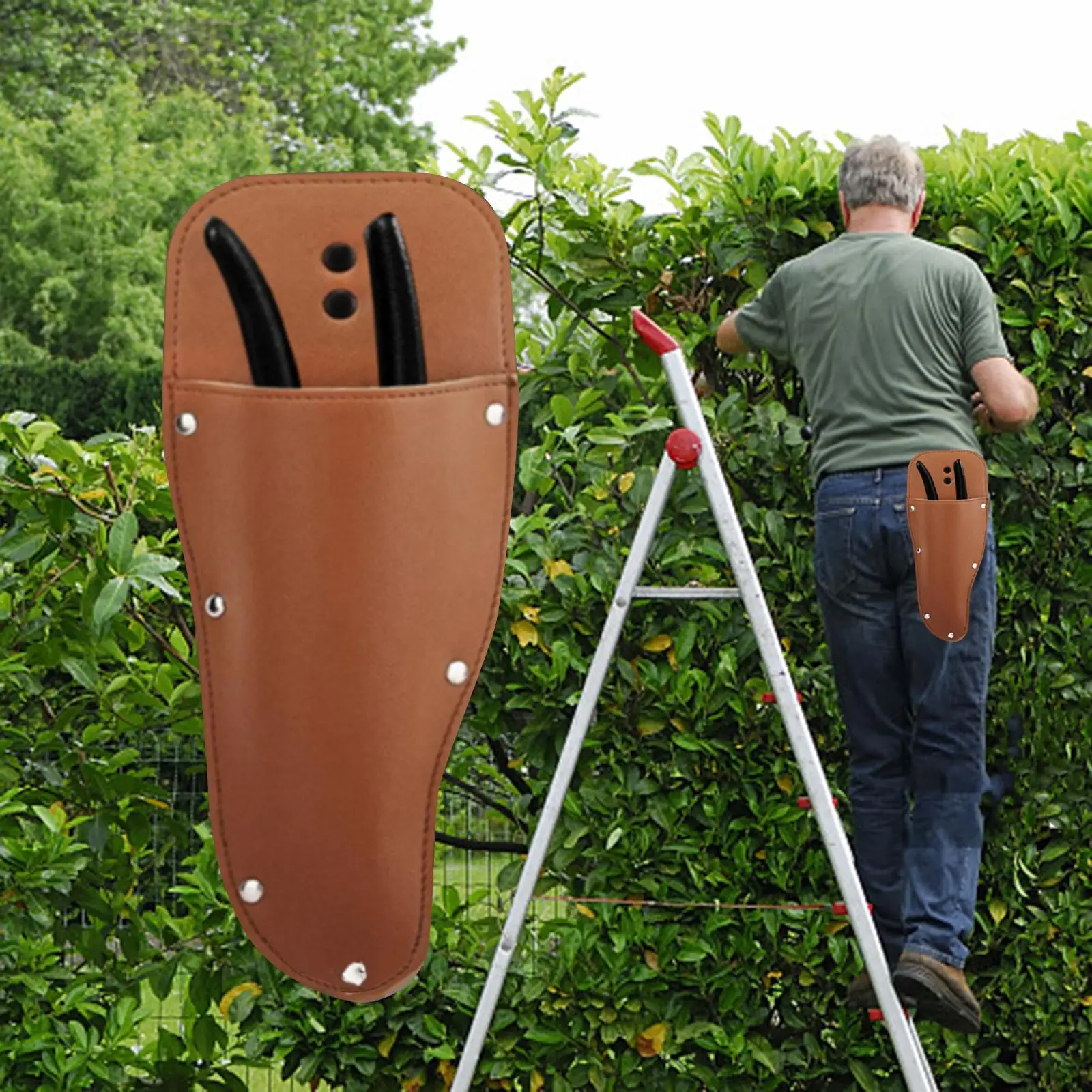 Pruning Shear Cover Professional PU Leather Easy to Carry for Fruit Gardener