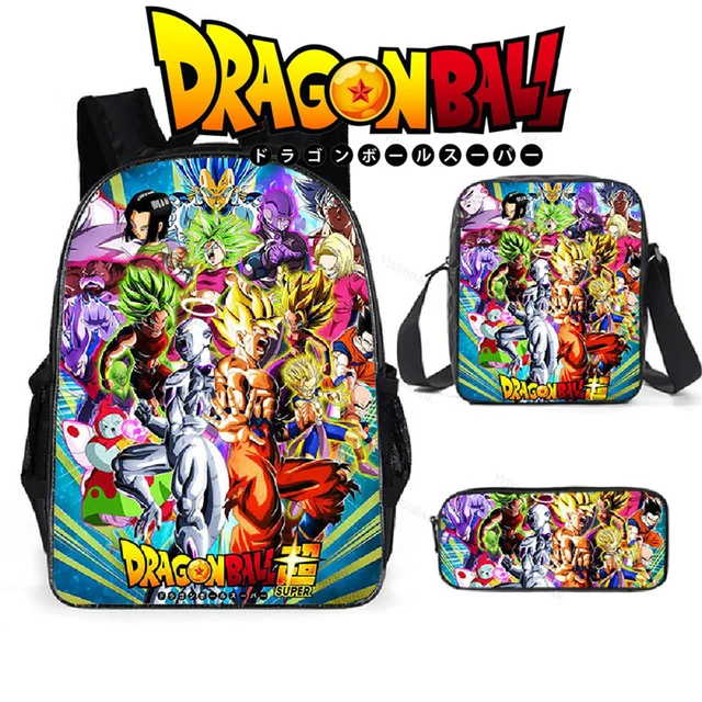 Dragon Ball Super Anime Moda Jardim de Infância Escola Escola Primária  Infantil Mochila Desenho Animado Fofo Leveening Mochila