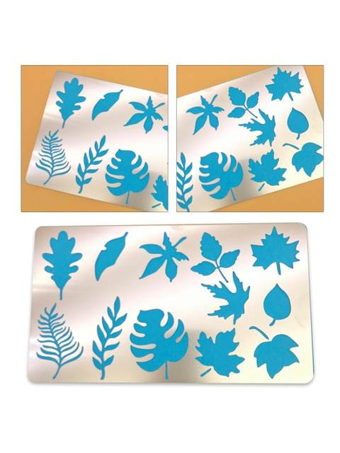 Wood Burning Stencil Flowers Stainless Steel Metal Stencils Template