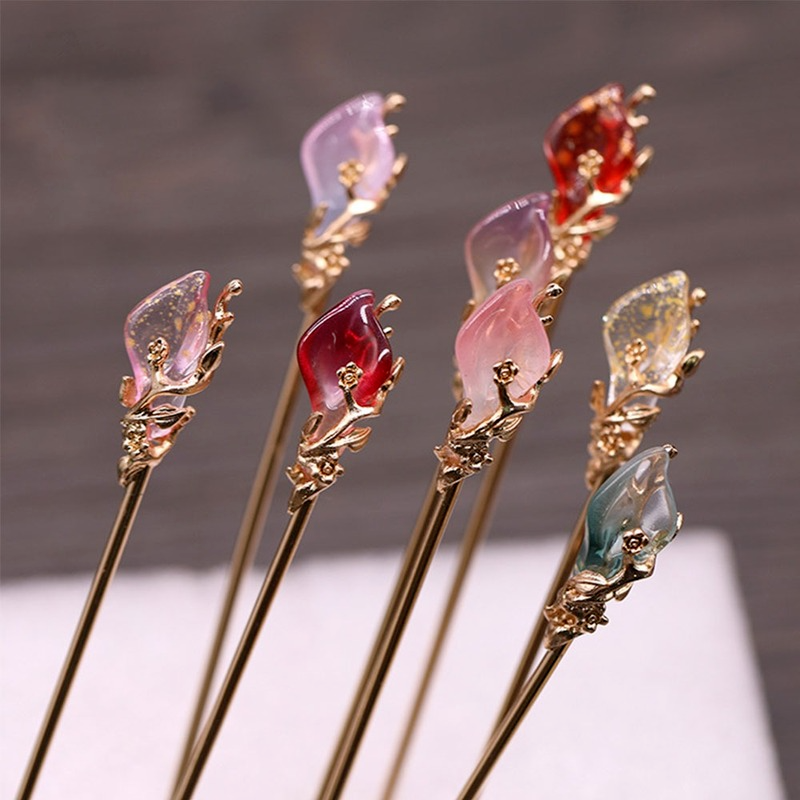 Best of 2022 New Vintage Chinese Style Hair Stick Women Metal Glaze Hair Pins Hair Fork Hair Chopsticks Hairpin Jewelry Hair Clip Reviews & Tips