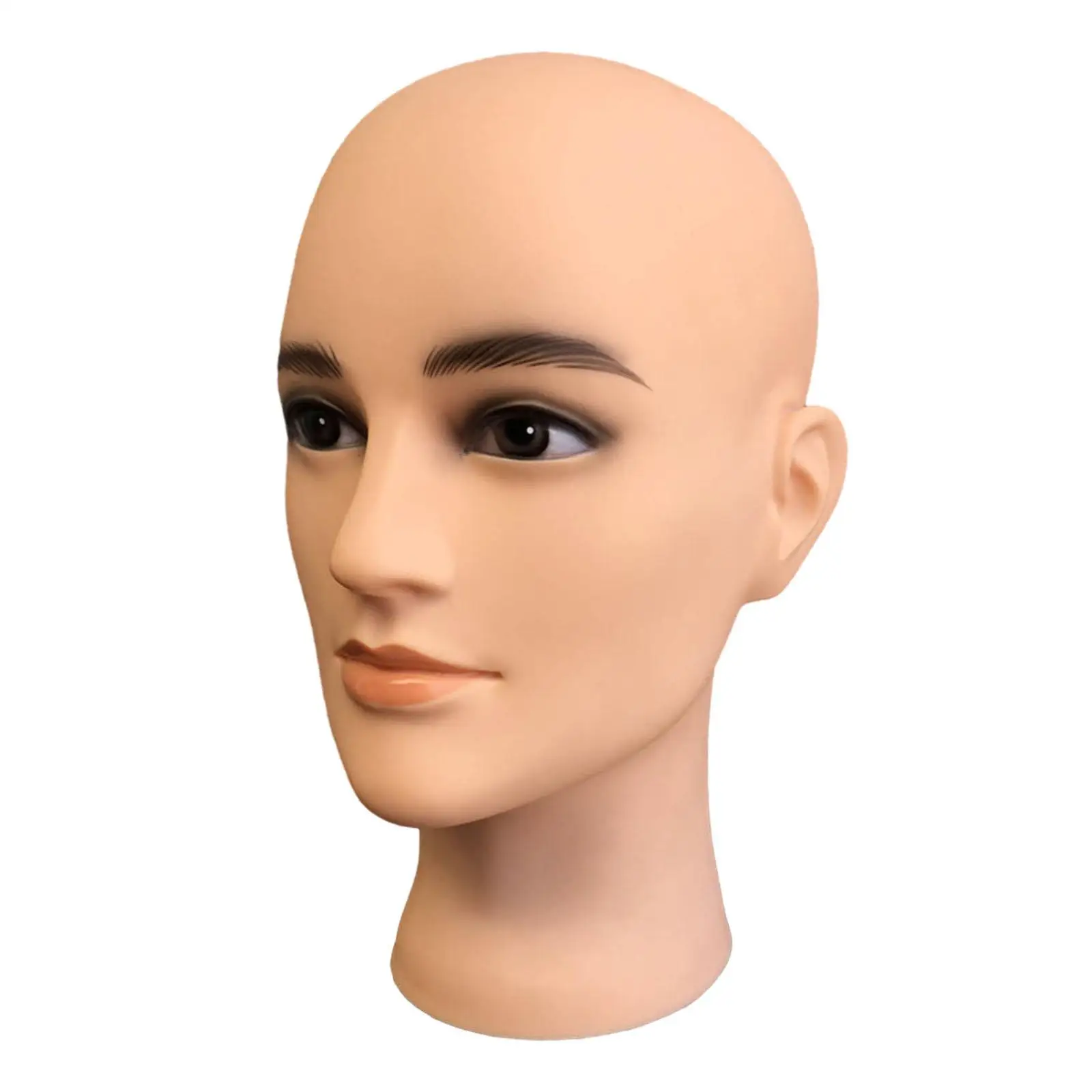 Professional Cosmetology Head Multipurpose PVC Male Mannequin Head for Necklace Glasses Caps Hats Wigs Displaying Making Styling
