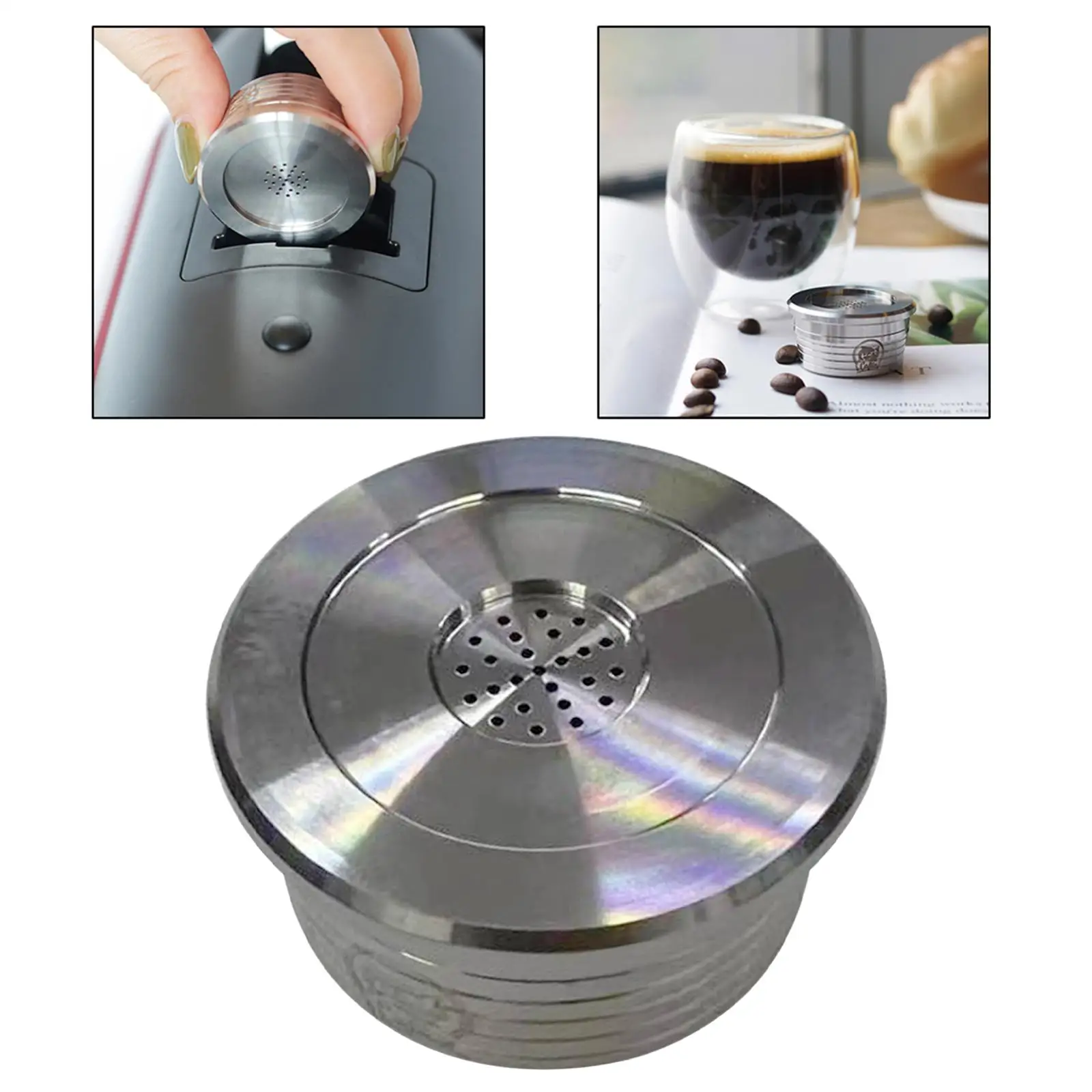 Reusable Stainless Metal Coffee Capsule Filter Holder 20ml for Delta Q