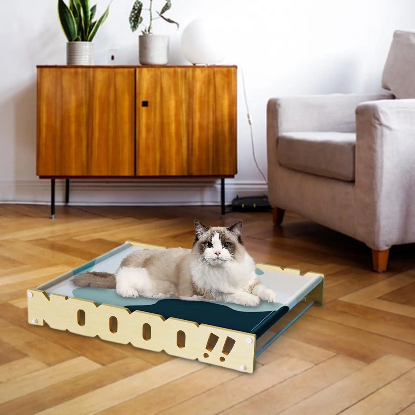 Raised Cat Bed Oxford Fabric Elevated Cooling Dog Bed Dog Cot Bed Pet Cot for Indoor Cats Kitten Small Medium Dogs Kitty