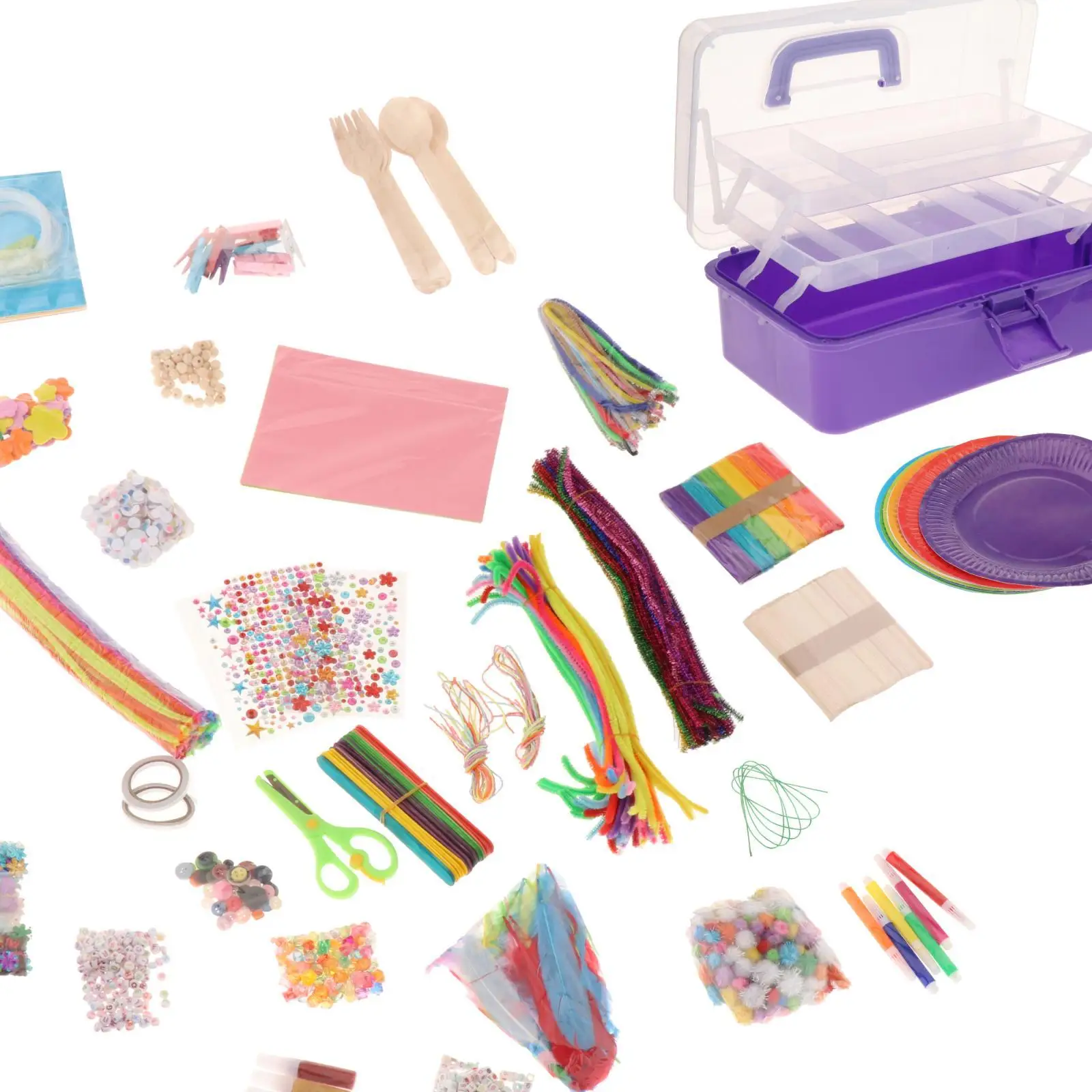   Crafts Supplies  Kit  with Storage Box for Holiday Gifts   Children Boys and Girls