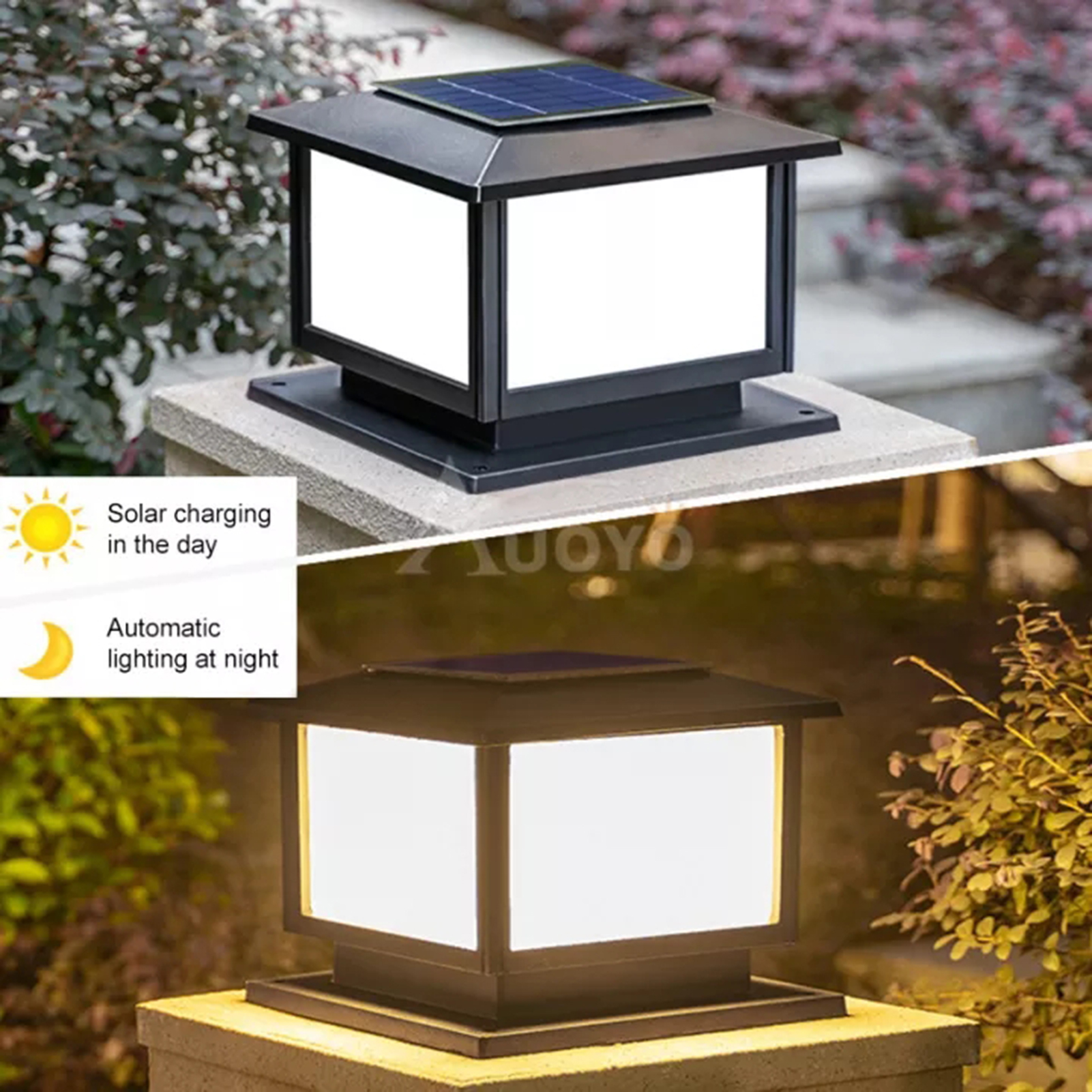 pçs luz solar cerca luz ao ar livre lâmpada solar para decoração do jardim cerca de parede pátio casa lâmpada solar