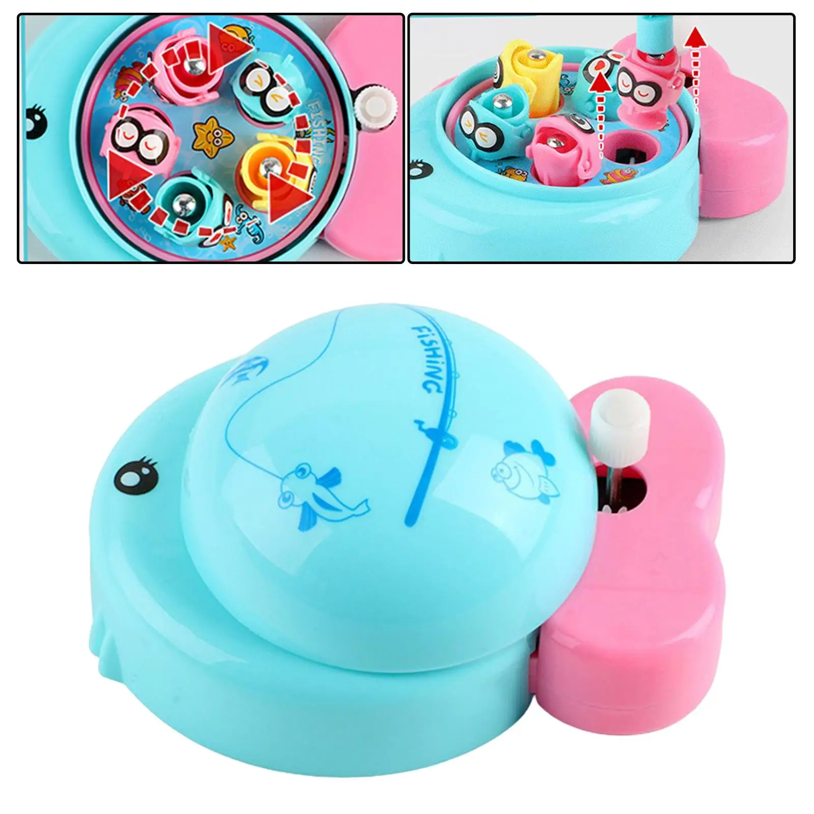Portable Fishing Game Interactive Toys for Ages 3+ Children Birthday Gifts
