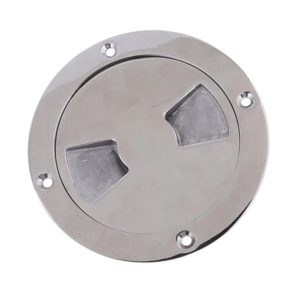 4`` Stainless Steel 304 Boat Deck Plate Marine Inspection Hatch Detachable Cover Hand Tighten