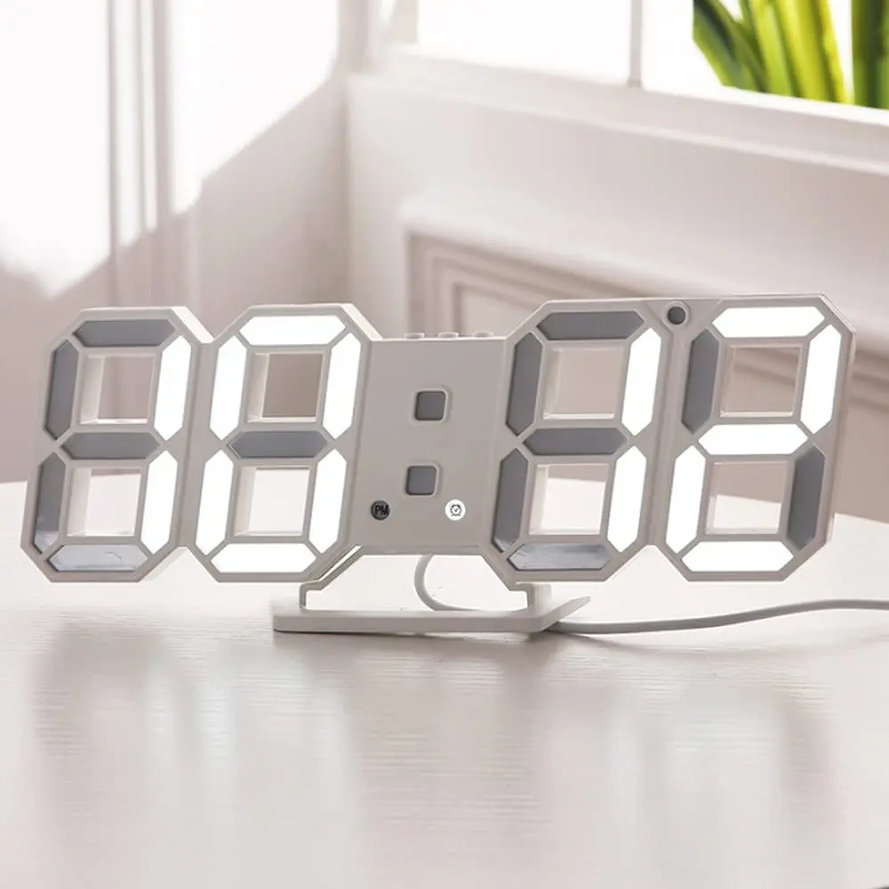 3D LED Digital Wall Clock Alarm Date Temperature Automatic Backlight Table Electronic Clock Digital Clocks Home Decoration