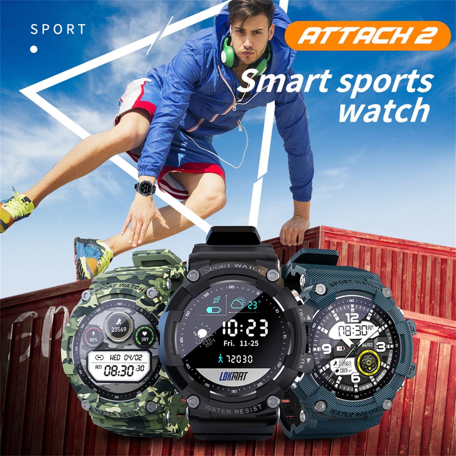 Смарт-часы Fit Pro Watch Attack 2, фитнес-трекер на весь экран, пульсометр  | AliExpress