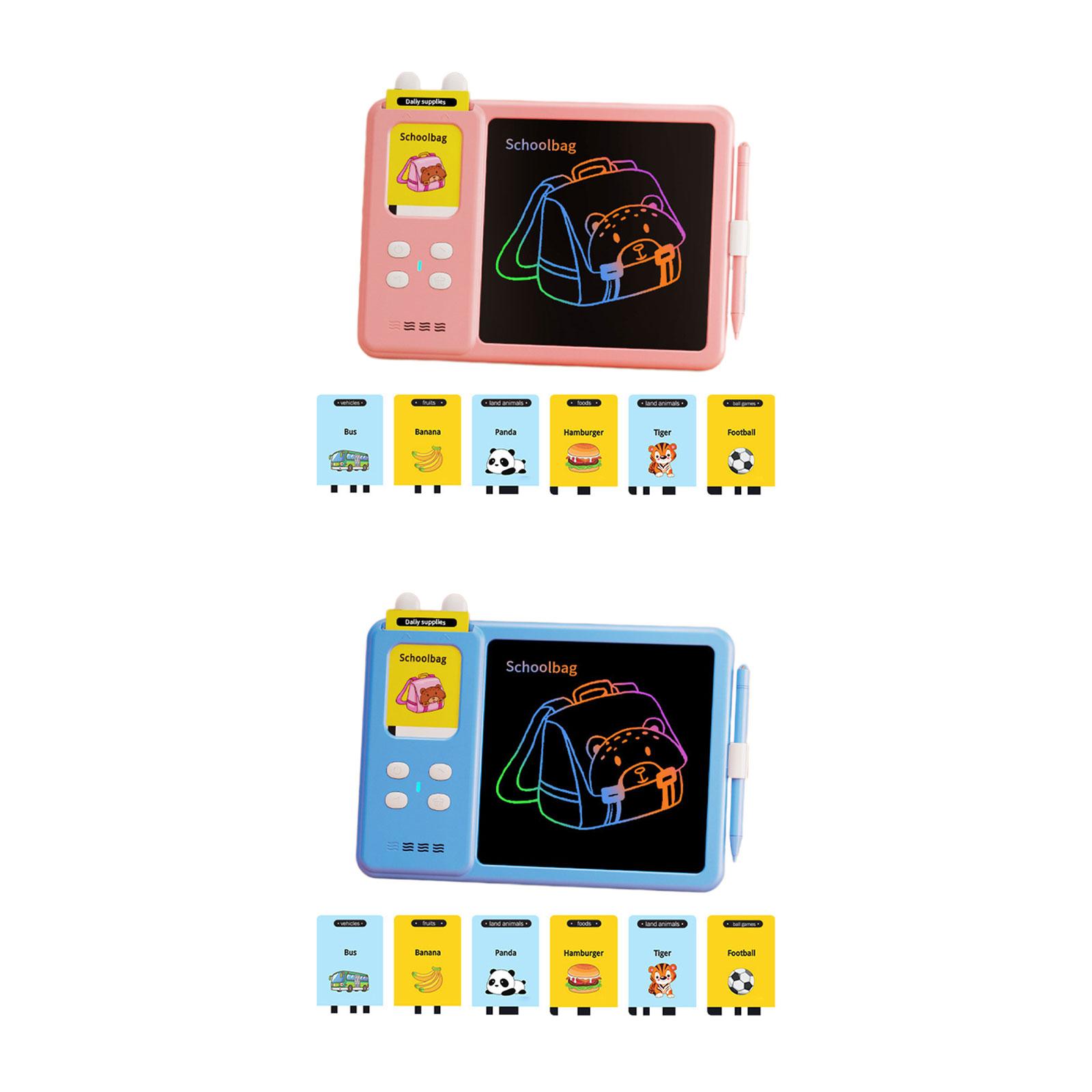 2 in 1 Talking Flash Cards Writing Tablet Toys 112 Sight Words Drawing Board for Age 2-6 Children Toddlers Gifts