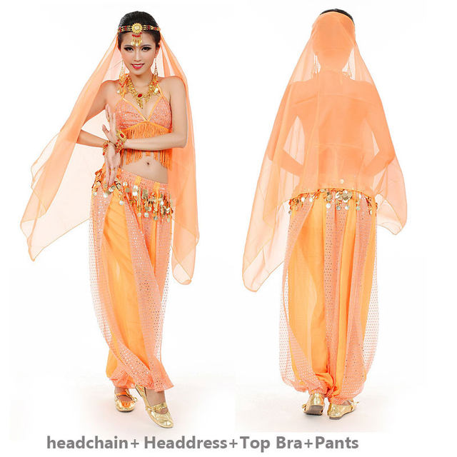 Belly dance professional performance costume outlets orange