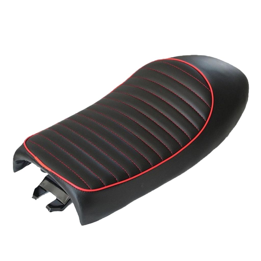 Universal Motorcycle Flat Brat Cafe Racer Seat - Comfortable Hump Styling Cushion, for Honda for Yamaha for Suzuki for Kawasak