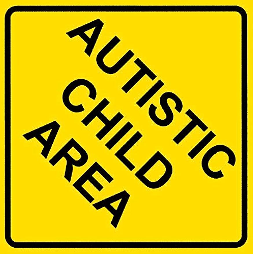 Title 1, Autistic Child Area Sign Funny Novelty Diamond ...