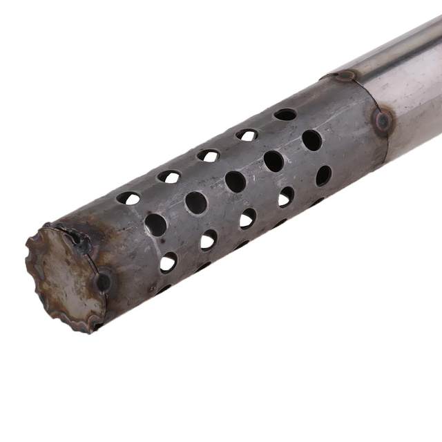 160mm Long Motorcycle Exhaust Can   Angled Baffle 48mm