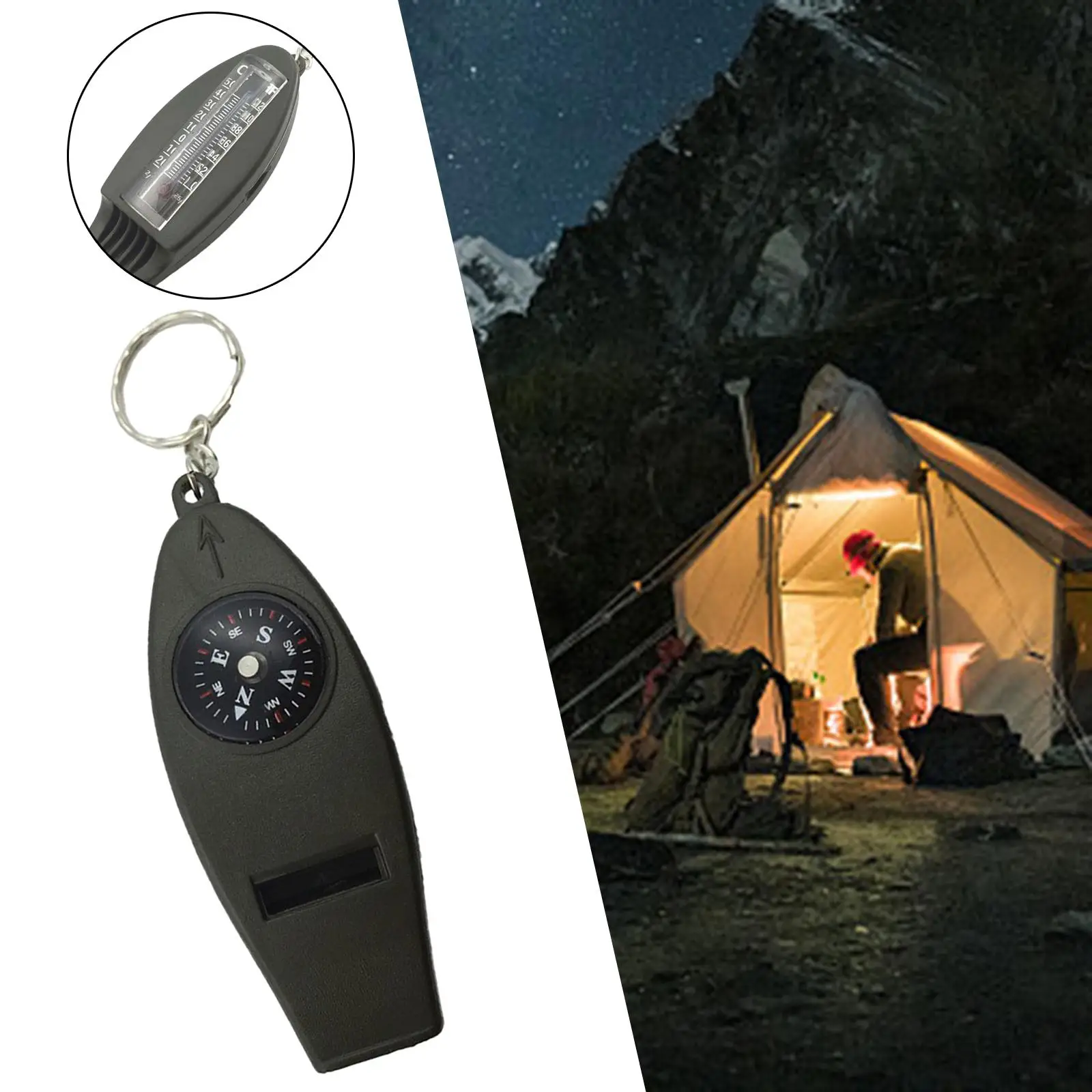 Whistle compass Multifunctional Whistle for Fishing Emergency Hiking